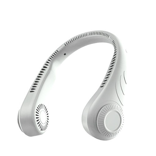 간편한 휴대용 넥밴드 선풍기 빅팩 V3 화이트 무선 목걸리형 저소음 360도 바람분포